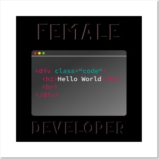 Female developer Posters and Art